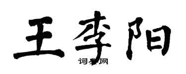翁闓運王李陽楷書個性簽名怎么寫