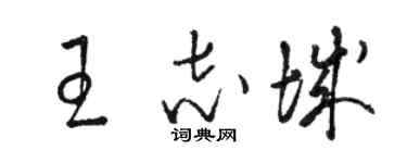 駱恆光王志城草書個性簽名怎么寫