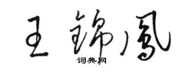 駱恆光王錦鳳草書個性簽名怎么寫