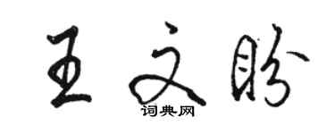 駱恆光王文盼行書個性簽名怎么寫