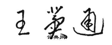 駱恆光王冀通草書個性簽名怎么寫