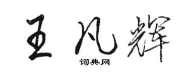 駱恆光王凡輝行書個性簽名怎么寫