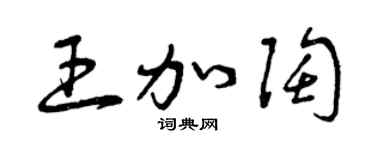 曾慶福王加陶草書個性簽名怎么寫