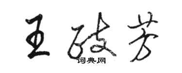 駱恆光王政芳行書個性簽名怎么寫