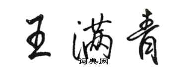 駱恆光王滿青行書個性簽名怎么寫