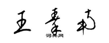 梁錦英王秦南草書個性簽名怎么寫