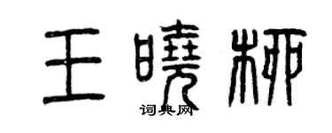 曾慶福王曉柳篆書個性簽名怎么寫