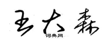 朱錫榮王大森草書個性簽名怎么寫