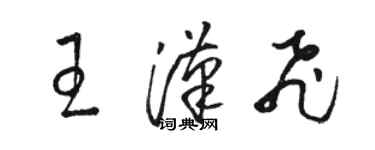 駱恆光王漢飛草書個性簽名怎么寫