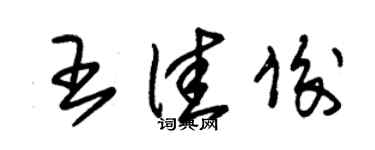 朱錫榮王佳俊草書個性簽名怎么寫