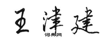 駱恆光王津建行書個性簽名怎么寫