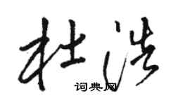 駱恆光杜浩草書個性簽名怎么寫