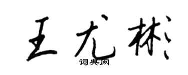 王正良王尤彬行書個性簽名怎么寫