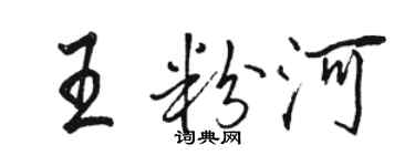 駱恆光王粉河行書個性簽名怎么寫