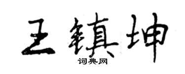 曾慶福王鎮坤行書個性簽名怎么寫