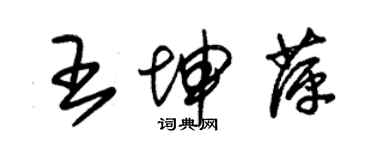 朱錫榮王坤萍草書個性簽名怎么寫