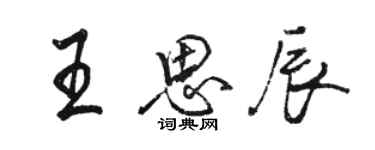 駱恆光王思辰行書個性簽名怎么寫