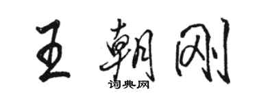 駱恆光王朝剛行書個性簽名怎么寫