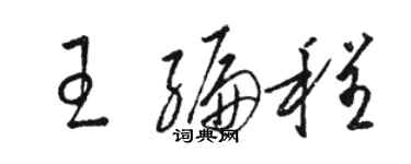 駱恆光王編程草書個性簽名怎么寫