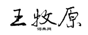 曾慶福王牧原行書個性簽名怎么寫