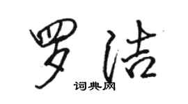 駱恆光羅潔行書個性簽名怎么寫