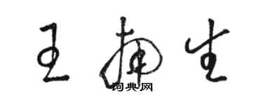 駱恆光王南生草書個性簽名怎么寫