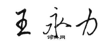 駱恆光王永力行書個性簽名怎么寫