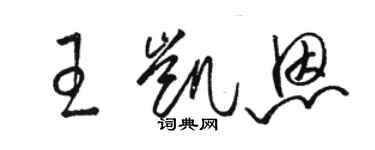 駱恆光王凱恩草書個性簽名怎么寫