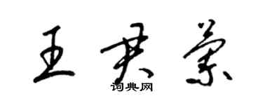 梁錦英王君蘭草書個性簽名怎么寫