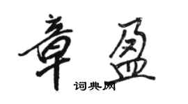 駱恆光章盈行書個性簽名怎么寫
