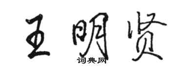 駱恆光王明賢行書個性簽名怎么寫