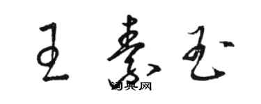 駱恆光王素玉草書個性簽名怎么寫