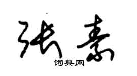 朱錫榮張素草書個性簽名怎么寫