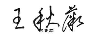 駱恆光王秋薇草書個性簽名怎么寫