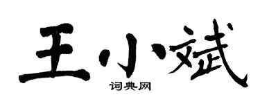 翁闓運王小斌楷書個性簽名怎么寫