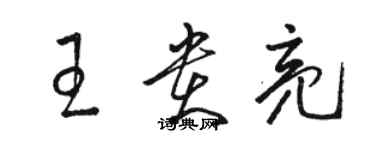 駱恆光王貴亮草書個性簽名怎么寫