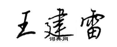 王正良王建雷行書個性簽名怎么寫