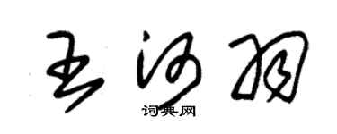 朱錫榮王河羽草書個性簽名怎么寫
