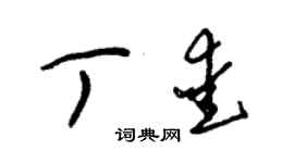 朱錫榮丁愛草書個性簽名怎么寫