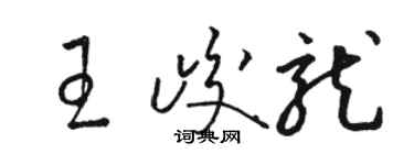 駱恆光王峻龍草書個性簽名怎么寫