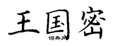 丁謙王國密楷書個性簽名怎么寫