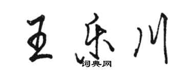 駱恆光王樂川行書個性簽名怎么寫
