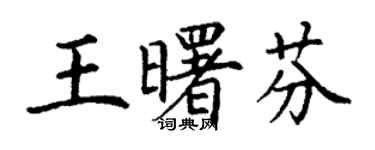 丁謙王曙芬楷書個性簽名怎么寫