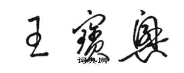 駱恆光王寶興草書個性簽名怎么寫