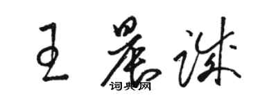 駱恆光王晨誠草書個性簽名怎么寫