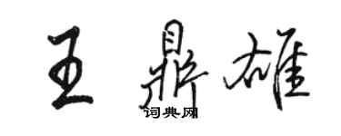 駱恆光王鼎雄行書個性簽名怎么寫