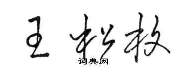 駱恆光王松枚草書個性簽名怎么寫