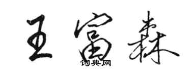 駱恆光王富森行書個性簽名怎么寫