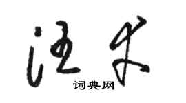 駱恆光汪幸草書個性簽名怎么寫