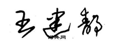 朱錫榮王建靜草書個性簽名怎么寫